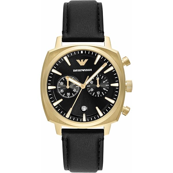 Amazon.com: Emporio Armani Men's Chronograph Green Leather Watch