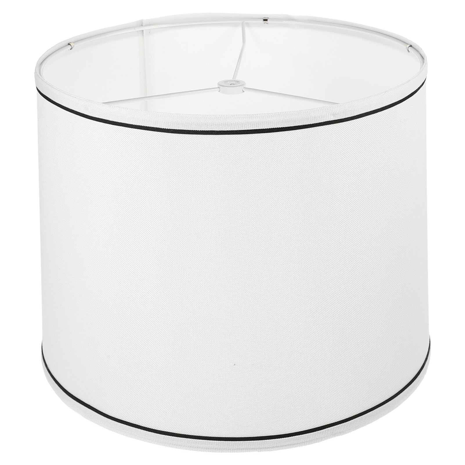 Lamp Shade White Lampshade Fabric Shade for Table Floor Medium Household Cover 11.4x11.4x9.3inch, Handcraft, Spider Shades