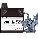 ELEGOO ABS-Like Resin 3.0, Photopolymer Resin UV Curing 405nm, Upgraded ABS 3D Printing, 3D Resin for LCD/MSLA/DLP 3D Printer