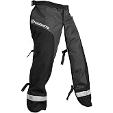Husqvarna 587160702 Apron Chainsaw Chaps, 38-Inch, Black Apron | Chain saw safety equipment with functional design, 5 protective layers, adjustable belt, and gear pocket, UL certified gear