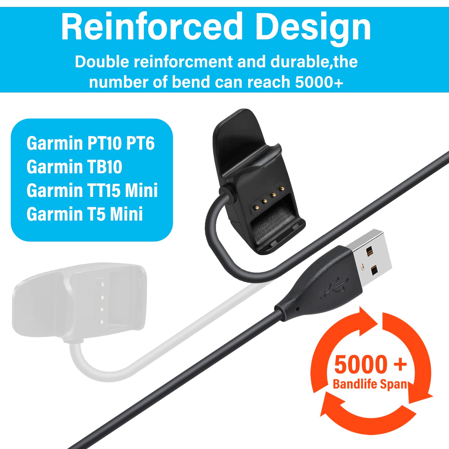 Charging Clip Charger for Garmin TT15Mini T5Mini TB10 PT10 PT6 for Garmin Sport PRO Collar Shock Dog E Collar (1)