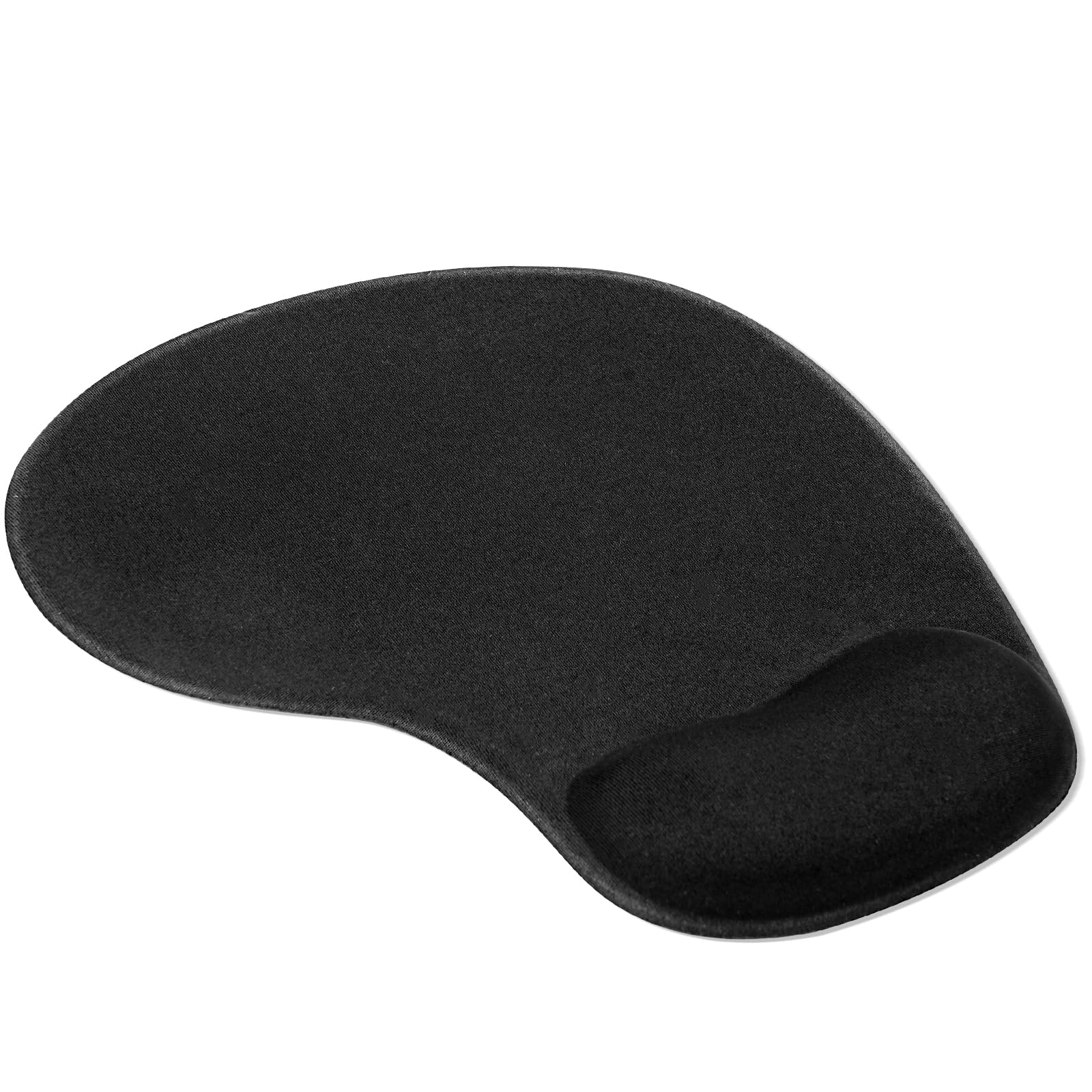 TRIXES Black Comfort Wrist Rest Support Mouse Pad - Non Slip Rubber Base -Mouse Mat with Gel Wrist Support - Anti Slip - Suitable for Laser and Optical Mouse