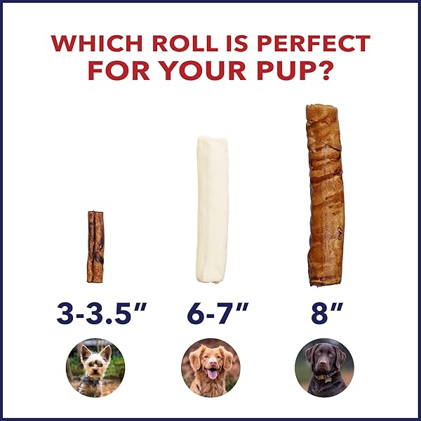 PET FACTORY 100% MADE IN USA BEEFHIDE 8″ ROLLS DOG CHEW TREATS – CHICKEN FLAVOR, 15 COUNT/1 PACK