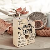 Vetbuosa 1st Anniversary Candlestick Gift for Couple Paper Theme view 4