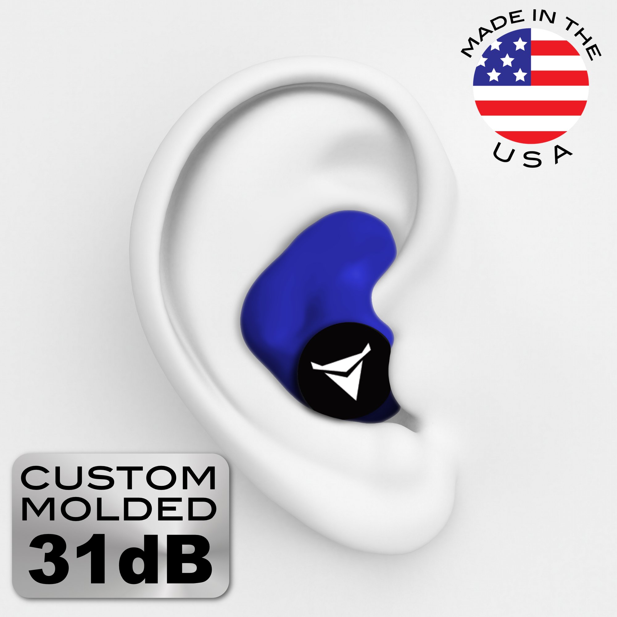 Decibullz NRR 31 Custom Molded Earplugs, Perfect Fit Ear Protection