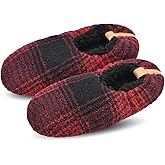 DICUIRD Mens Soft Soles Slipper Socks With Grippers, Cozy&Warm Sherpa Lining Slippers With Non Skid Bottoms, Fuzzy House Slippers