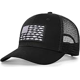 Naicissism American Fish Flag Trucker Hat, Fishing Gifts for Men Women | Outdoor Snapback Fishing Hat, Perfect for Fishing and Daily Use