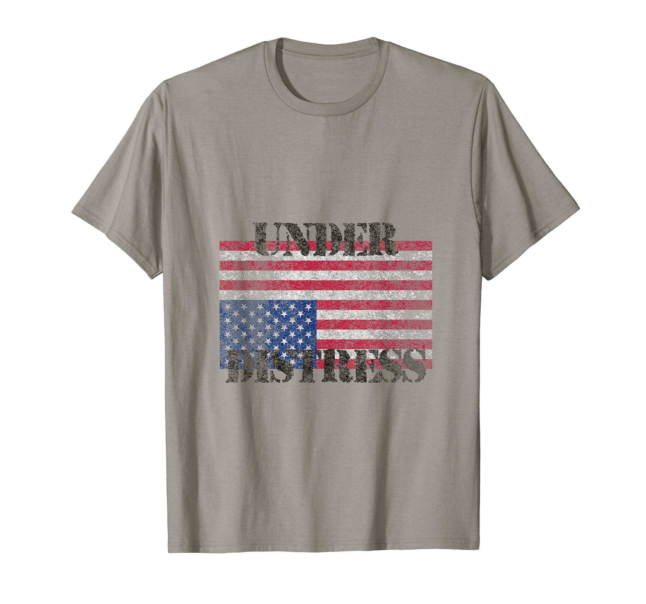 Under Distress Upside Down American Flag USA T-Shirt