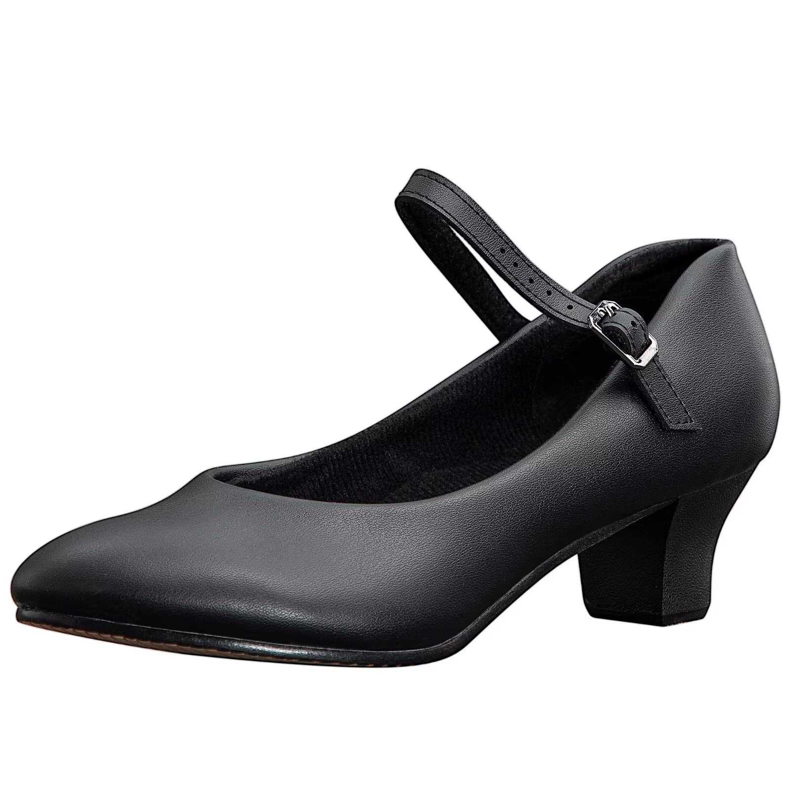 Photo 1 of ARCLIBER Black Character Shoes for Women Ankle Strap 1.55" Dance Heels for Ballroom Salsa Tango-8.5