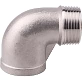 Street Elbow 90 Degree,1 Inch Male x Female NPT Thread SUS304