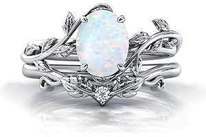 Seiyang Natural Moss Agate Ring 925 Sterling Silver Moss Agate Engagement Ring Set Promise Wedding Ring Jewelry Gift for Women