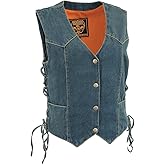 Milwaukee Leather Women's Premium Denim Motorcycle Rider Vest | MDL