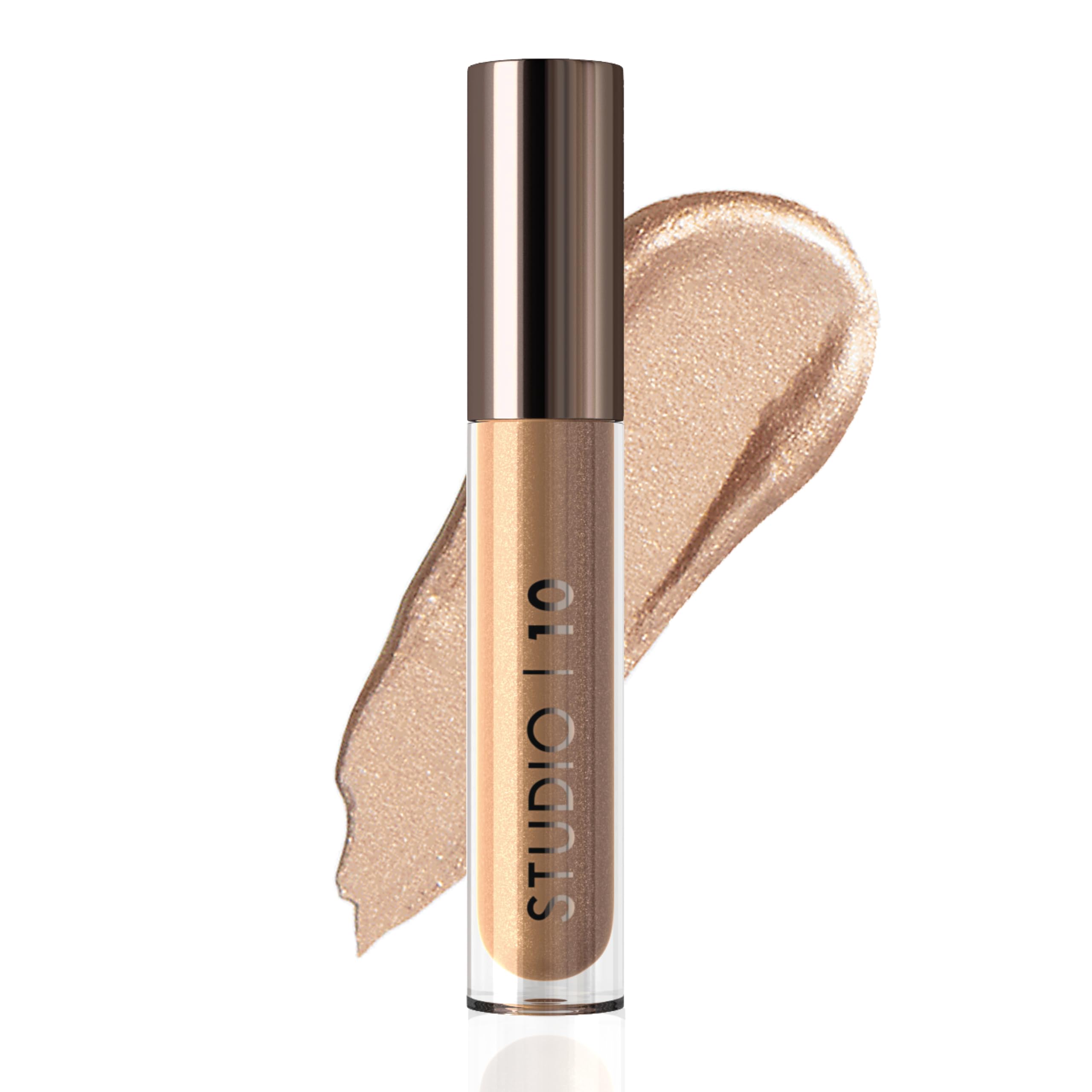 Liquid Shimmer Eyeshadow – Sable Shade, Long Wear Foil Finish Eyeshadow with Hydrating Formula for Mature Eyes