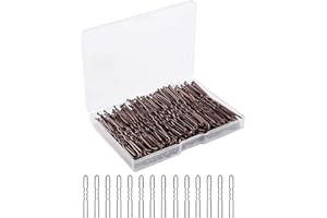 BEoffer U Shaped Hair Pins, 200 Count of Buns Waved Hair Pins for Women Girls with Box for Updos French Twists, Bobby Pins Hairgrip Hair Grip Hairclip Bulk Hair Accessories (Brown, 2.4 Inch)