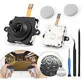 2Pack for Oculus Quest 3 Joysticks Replacement for Meta Quest 3 Joystick Controller Sensor Module Thumbstick Cap Replacement Accessories Parts Drift Repair with Tools
