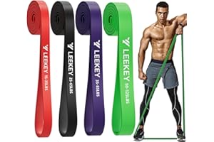 LEEKEY Resistance Bands, Exercise Bands Pull Up Assist Bands - Workout Bands Set - Mobility Band Powerlifting Bands for Men a