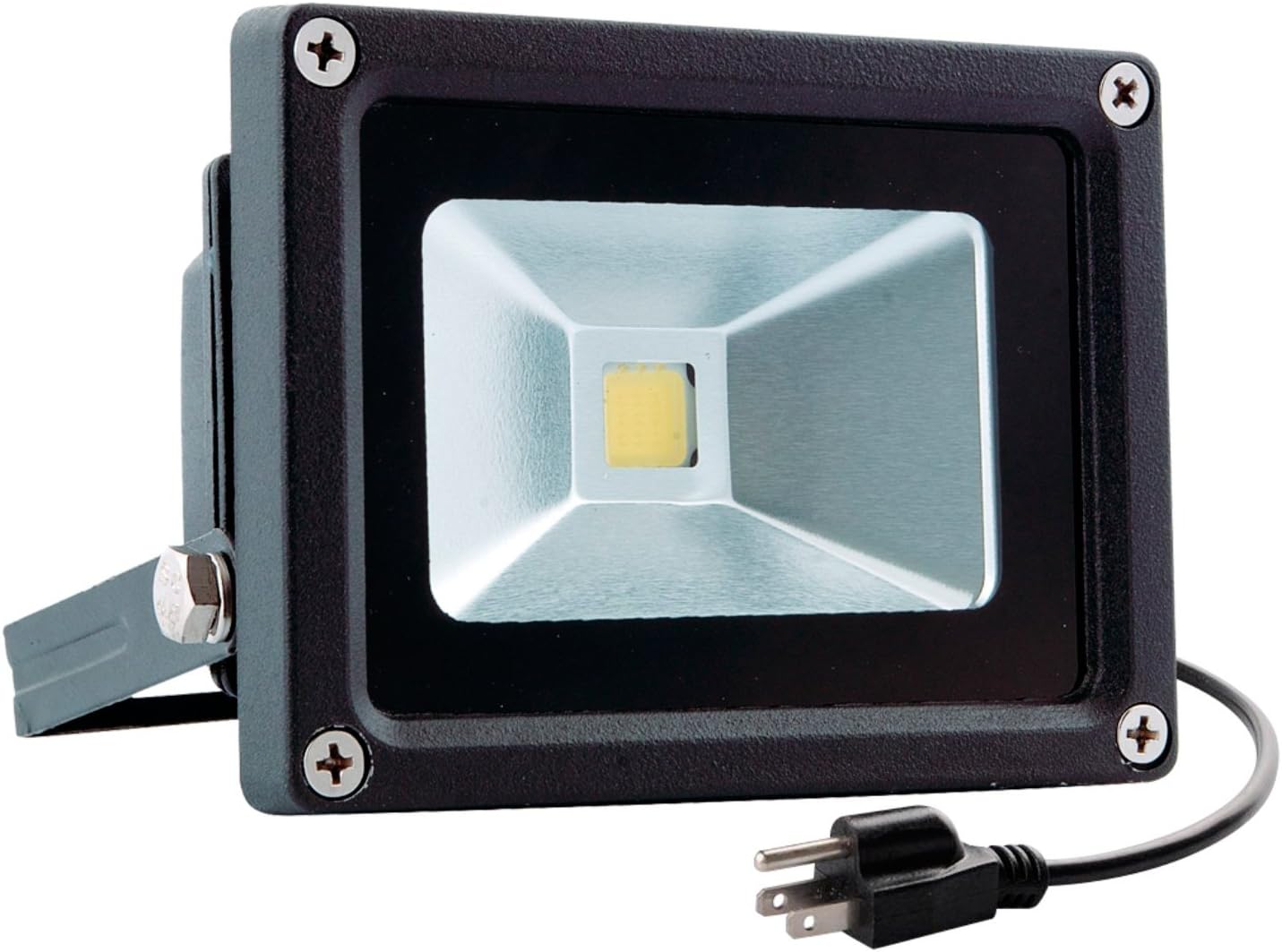 Wosen 10W LED Flood Light, Waterproof IP65, 800lm, 5000K Daylight White, Super Bright Outdoor LED Flood Lights for Playground, Garage, Garden, Lawn and Yard Model No.PJ1004