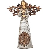 Roman Giftware Inc., Inspirational Heavenly Blessings Collection, 9" H Tree of Life Angel W/Cross,Religious, Inspirational, Durable (6x2x9)