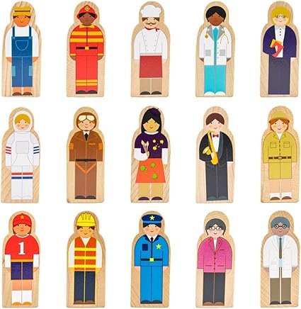 wooden people toys