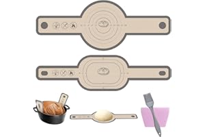Silicone Bread Sling Dutch Oven,2PCS Non-Stick & Easy Clean Reusable Silicone Bread Baking Mat,with Extra Long Handles Easy t