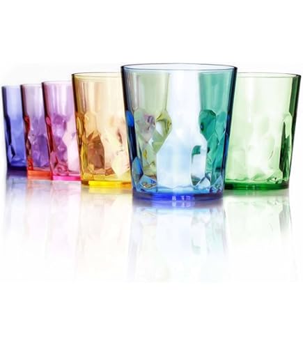 Amazon.com | Summer Sea Shells Beach Plastic Wine Glass Tumbler, 16 oz,  Pack of 2: Tumblers & Water Glasses