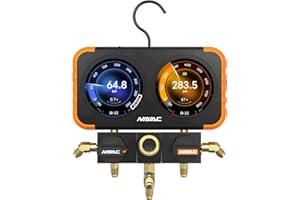 NAVAC N2DX FLEX-X Manifold Gauge Set -HD Color Graphic Interface, Digital Display, A2L Compatible, 72 Refrigerant Support, Rechargeable 100hr Battery, Durable Aluminum Body -Ideal for HVAC Technicians