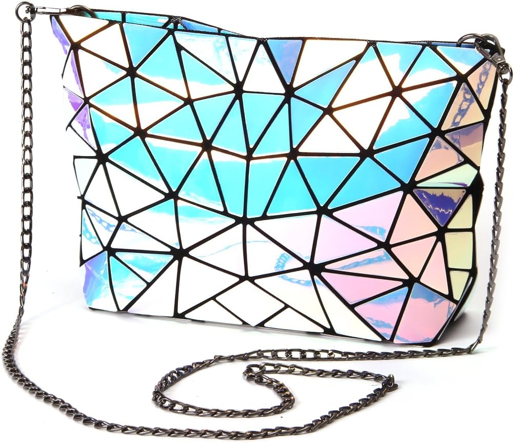 HotOne Tote bag Geometric Purse PU Leather Chain Crossbody Purse Clutch Purses for women