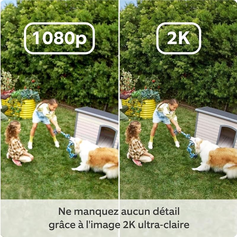 caméra extérieure Plus sans fil (Outdoor Camera Plus Nouvelle génération) | Vidéo grand angle en 2K I Caméra de surveillance à installer soi-même | Essai gratuit de 30 jours de l'abonnement Ring