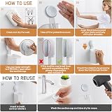 LEVERLOC Toothbrush Holder 2 Pack, Wall Mounted, 3 KG Max Hold, White view 6