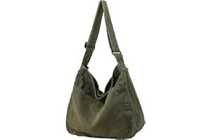 DAINAOTM Canvas Tote Bag Casual Hobo Crossbody Shoulder Bag for Women and Men Large Purse Messenger Bag Travel Work