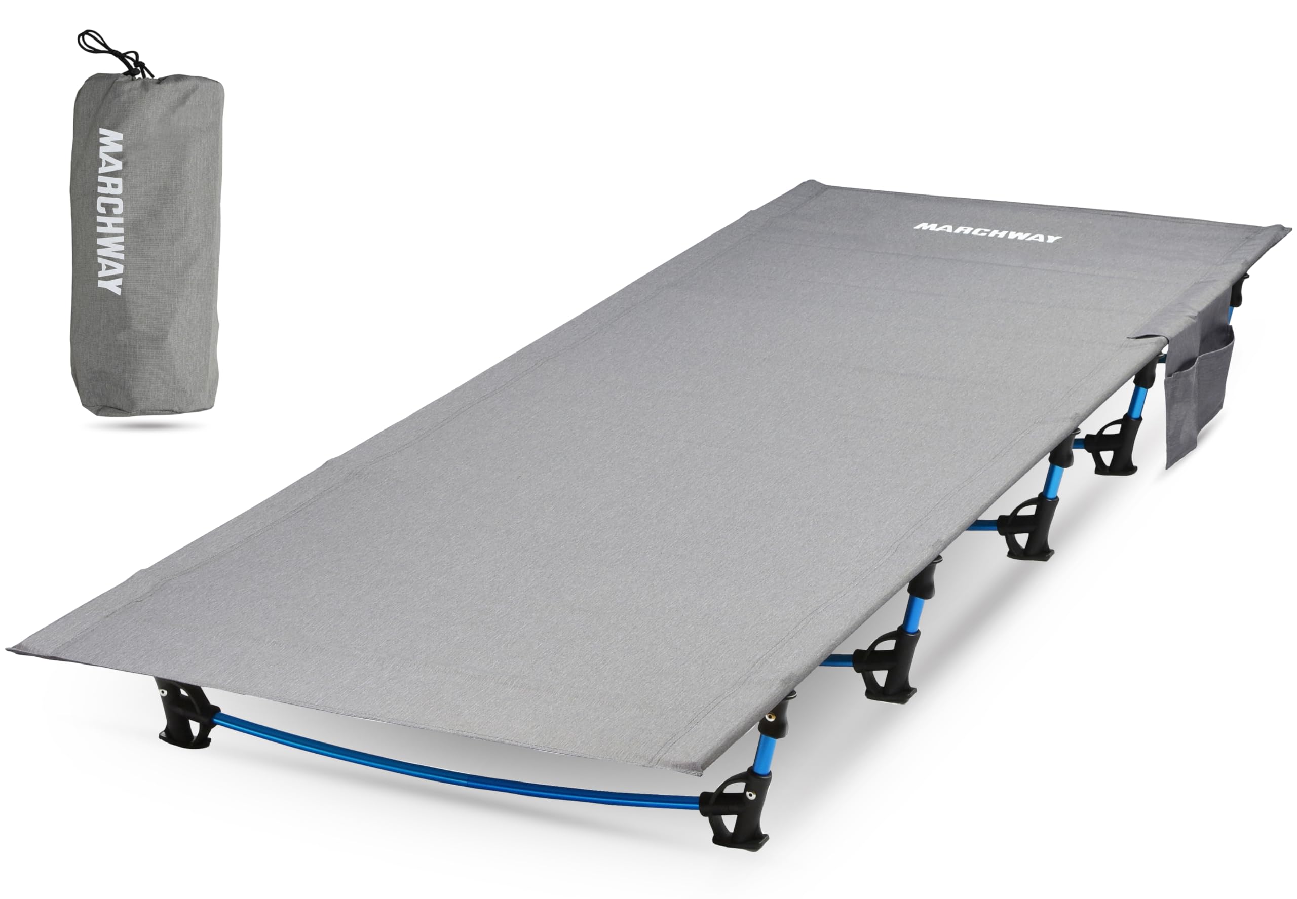 Photo 1 of MARCHWAY Ultralight Folding Tent Camping Cot Bed, Portable Compact for Outdoor Travel, Base Camp, Hiking, Mountaineering, Lightweight Backpacking (Grey)