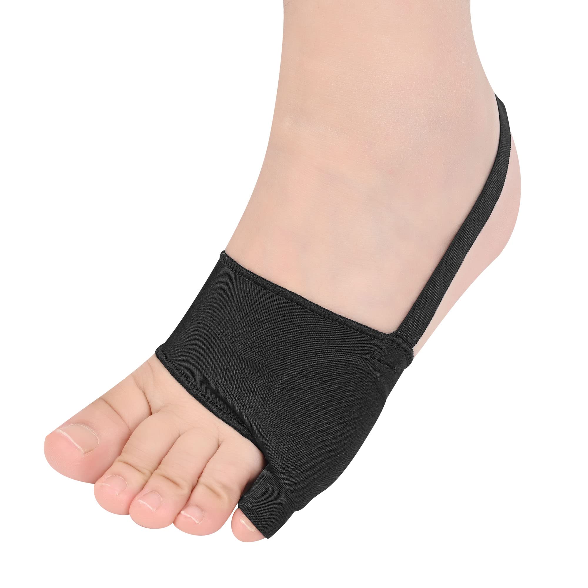 DYKOOK Tailors Bunion Corrector 1Pair Bunionette Sleeves Built-in Gel Pads Silicone Cover Guard With Non-slip Strap to Relief Bunion Pinky Toe Pain, Straighten Bunionette,Overlapping toe(Black-Large)