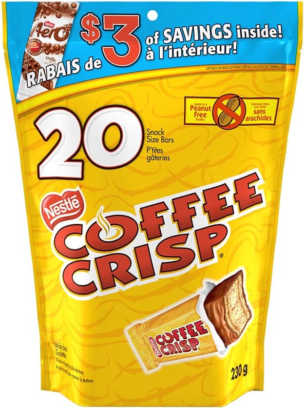 COFFEE CRISP Snack Size Bars 20 pieces/230g Amazon.ca Grocery