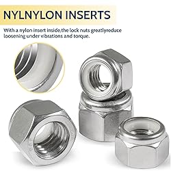 Vifmy 110 Pack 1/4"-20 Inch Lock Nuts,304