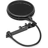 LyxPro MOP-28 Dual Layer Microphone Pop Filter with Flexible Goozeneck for Superior Vocal Performance, Pop Shield