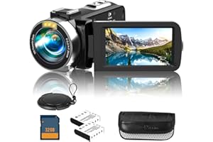 Dumjug Camcorder Video Camera 4K UHD 48MP IR Night Vision Vlogging Camera for YouTube,18X Digital Zoom Camcorder Recorder 3.5" IPS Touchscreen with 32GB SD Card, Remote, 2 Batteries