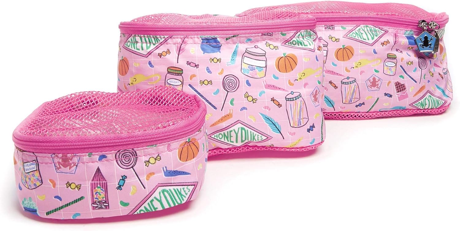 JuJuBe x Harry Potter | Be Organized | Compact Packing Cubes for Use with JuJuBe Totes, Diaper Bags + Backpacks | Travel Sized Pouches | Honeydukes | 3 Pack