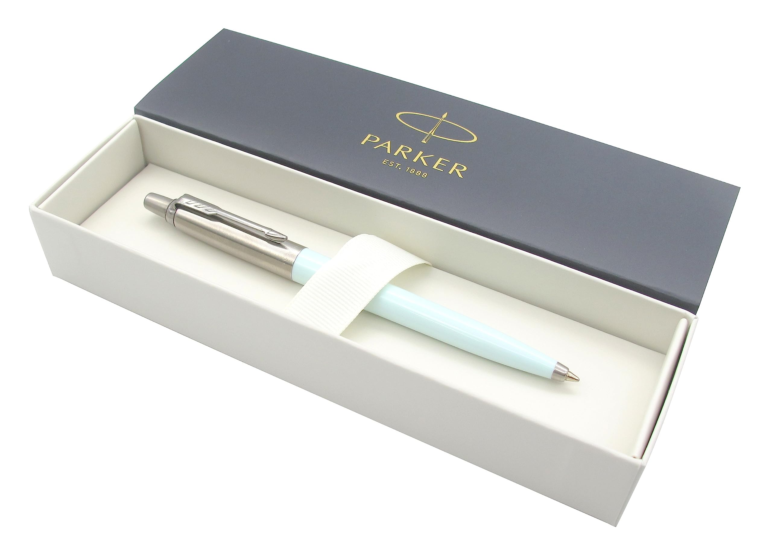 Parker Jotter Stainless Steel Ballpoint Pen | Artic Blue Pastel Finish | Black Ink | Gift Boxed