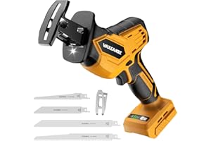 VAXCANZE Cordless Reciprocating Saw for Dewalt 20V Battery, 3 Variable Speed 0-3500 Brushless Motor, Tool-free Blade Change, 4 Saw Blade Potable Recipro kit for Wood/Metal/PVC Cuts - Tool Only