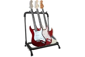 5 CORE Multi Guitar Stand Rack Guitars Holder Storage Stands for Acoustic Electric and Bass Soporte Para Guitarra (3 Guitar Stand Oval)