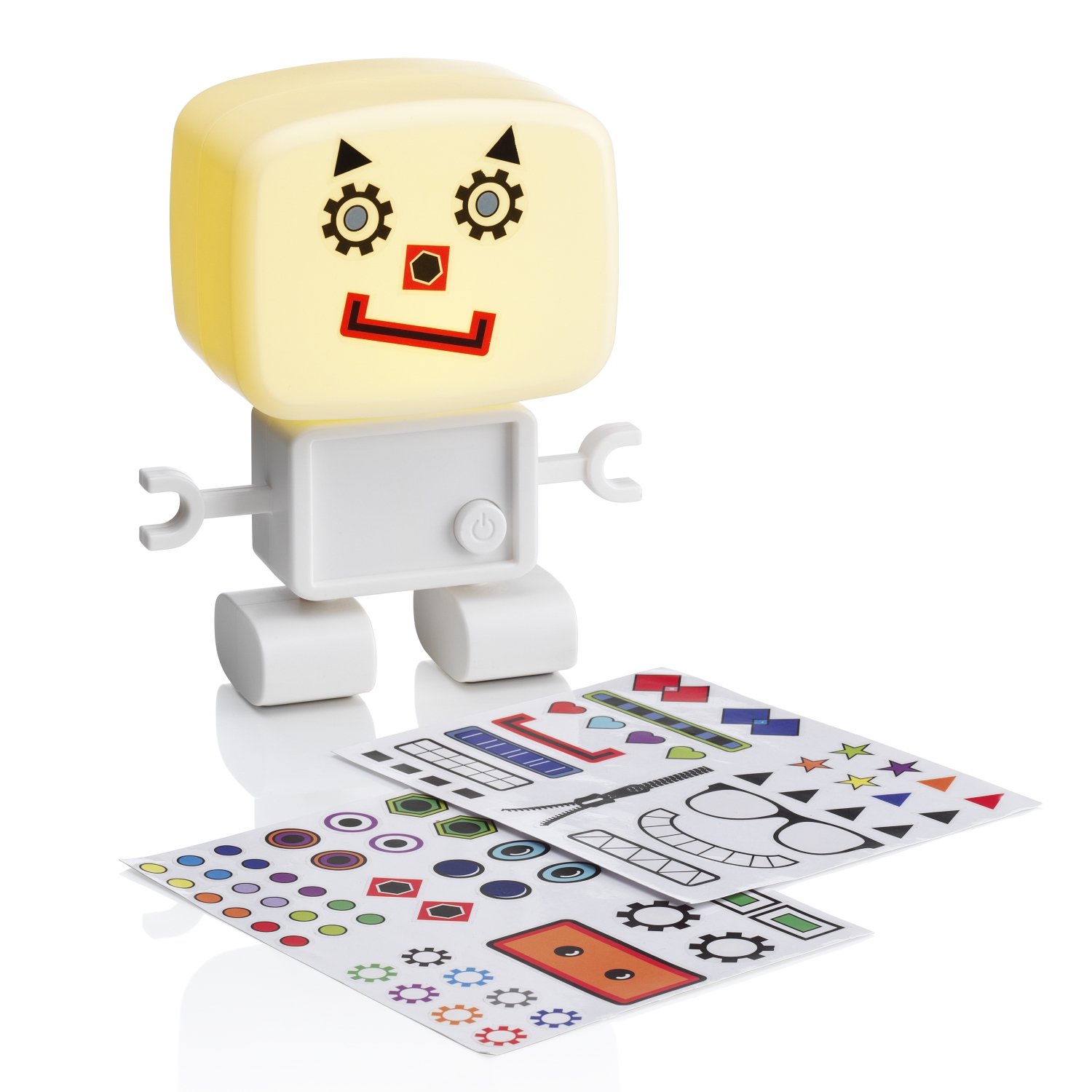 ROBOGLOW - Sound Activated Rechargeable Children's Night Light LED LightBox with Stickers