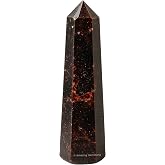 Garnet Crystal Towers, 2-3 Inch | Natural Healing Crystal Point Obelisk for Reiki Healing and Crystal Grid
