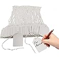 Price Tags with Strings Attached, 1000pcs Marking White Merchandise Hang Tags Labels for Goods Gifts Jewelry Clothing Garage Yard Rummage Sale Supplies 1 3/8" x 2 1/8"