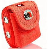 GAQUECY Transponder Mounting Pouch for Race Car｜Transponder Bag &amp; Kart | Waterproof Orange Nylon Case with Status Window｜Perfect for Professional &amp; Hobbyist Racers Universal Device Mount Bag