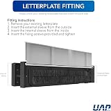 UAP MailPlate 12" Letterplate Matt Chrome Premium Draught Proof Letter Box view 5