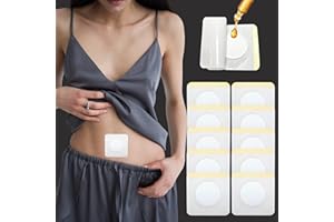 PEDOBI 20Pcs Castor Oil Pack Wrap, Castor Oil Patches for Belly Button, Highly Absorbent Self-Adhesive Organic Cotton, No Wash, Easy to Use(Oil Not Included)