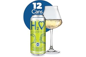H2❤ H2o Sauvignon Blanc – Silky & Smooth | 0.0% Alcohol Wine-Infused Sparkling Refreshment | Non-Alcoholic, Low Calorie, No Sugar Added | Backed by Scientific Research | 12 x 12 fl oz Cans