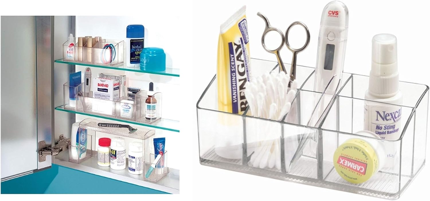 iDesign Medicine Storage Box for Bathroom and Medicine Small