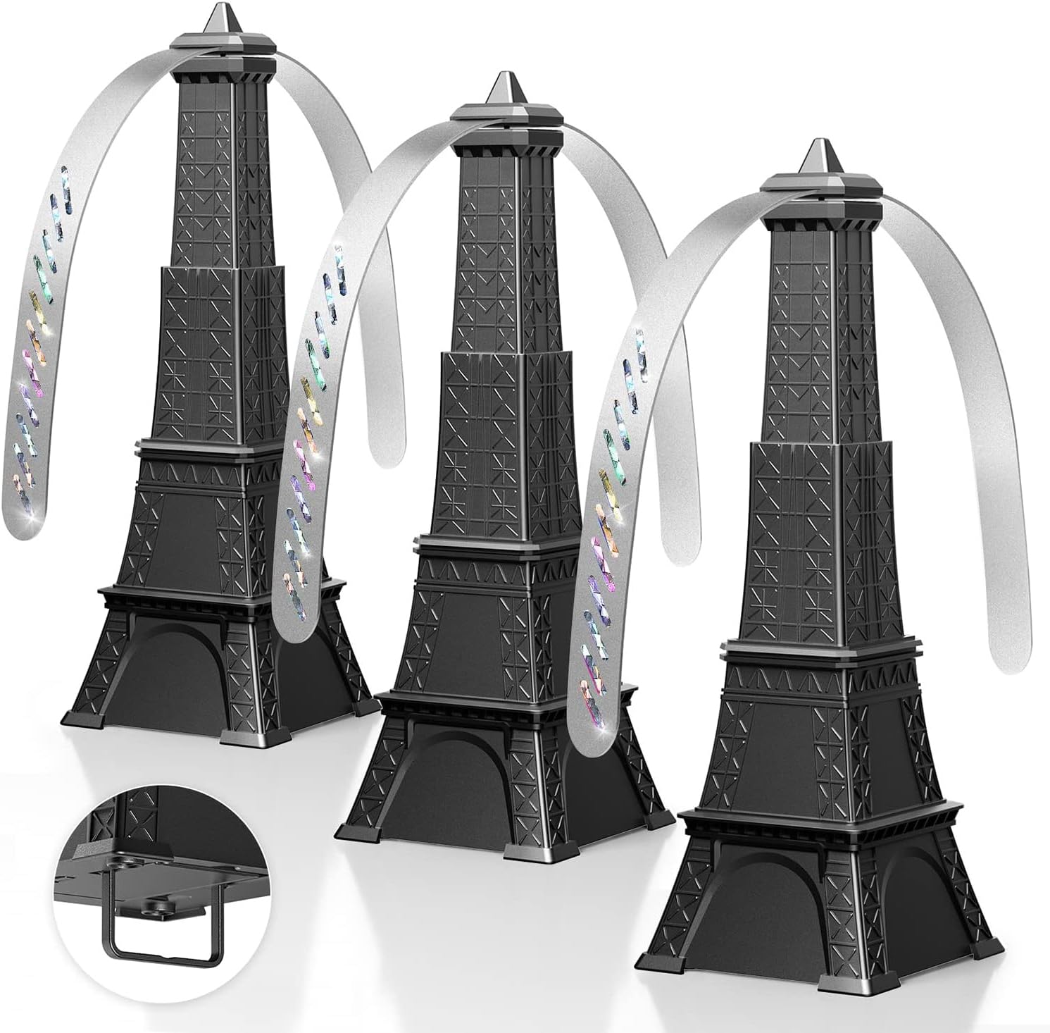 Photo 1 of Fly Repellent Fan on Table?3 Pcs Foldable for Fly Fans Outdoor-Bug Mosquito Repellent with Holographic Blades for Patio or Food Table use Restaurant Party Barbeque(Black)