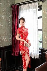 Shanghai Story Short Sleeve Long Qipao Brocade